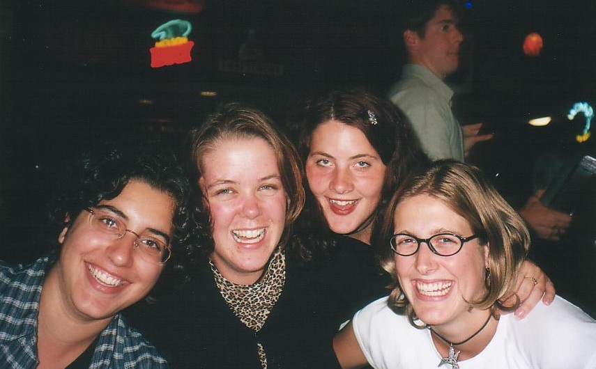 Sam and some of her friends in the UVIC Campus Bar